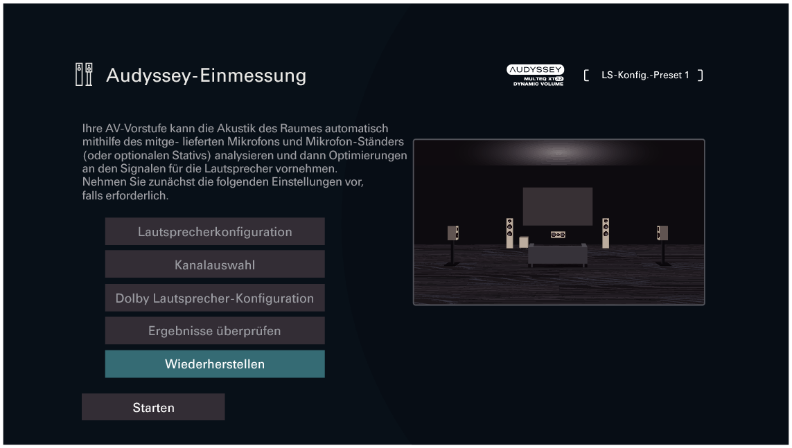 GUI AudysseySetup AV10